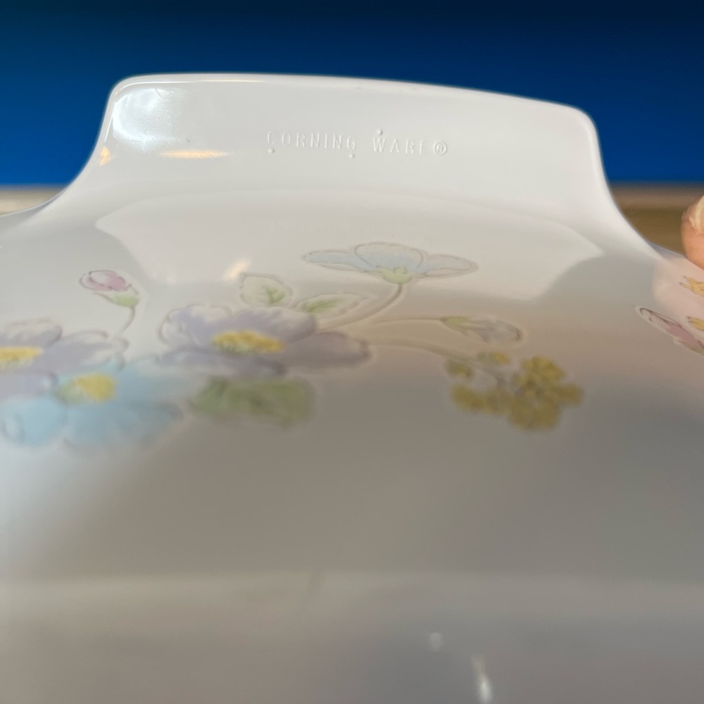 Vintage Corning Ware Pastel Floral Bouquet 5 L Baking Dish Pyroceram EUC - Picture 7 of 10